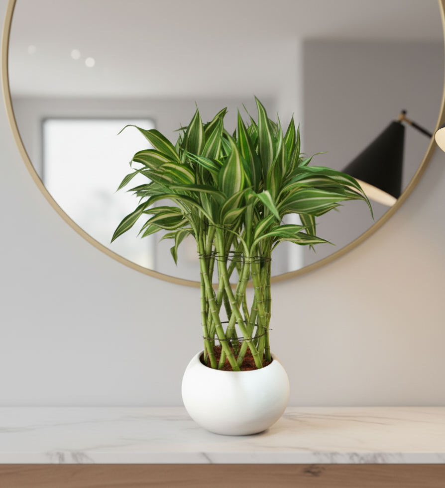 Lucky Bamboo Victory in White Pot | #P-932 - Image 4