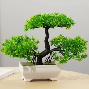 Bonsai Plant in Pot (Artificial) – Tabletop & Indoor Decoration