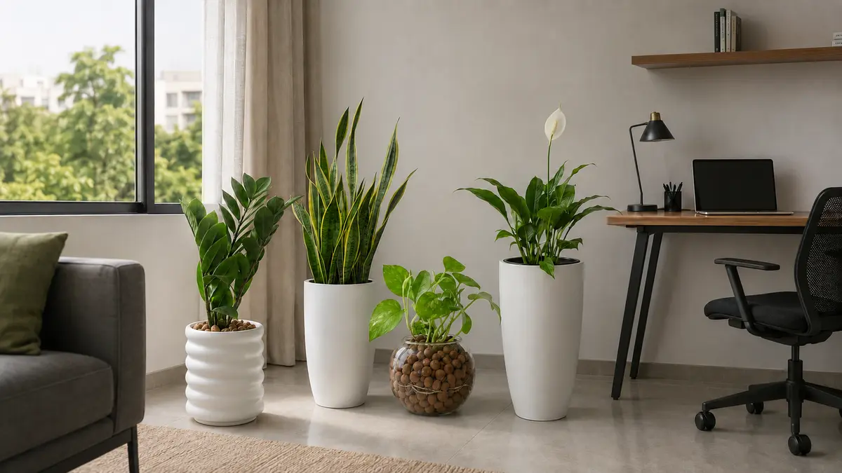 PlantMe low-light indoor plants in an apartment and office setting