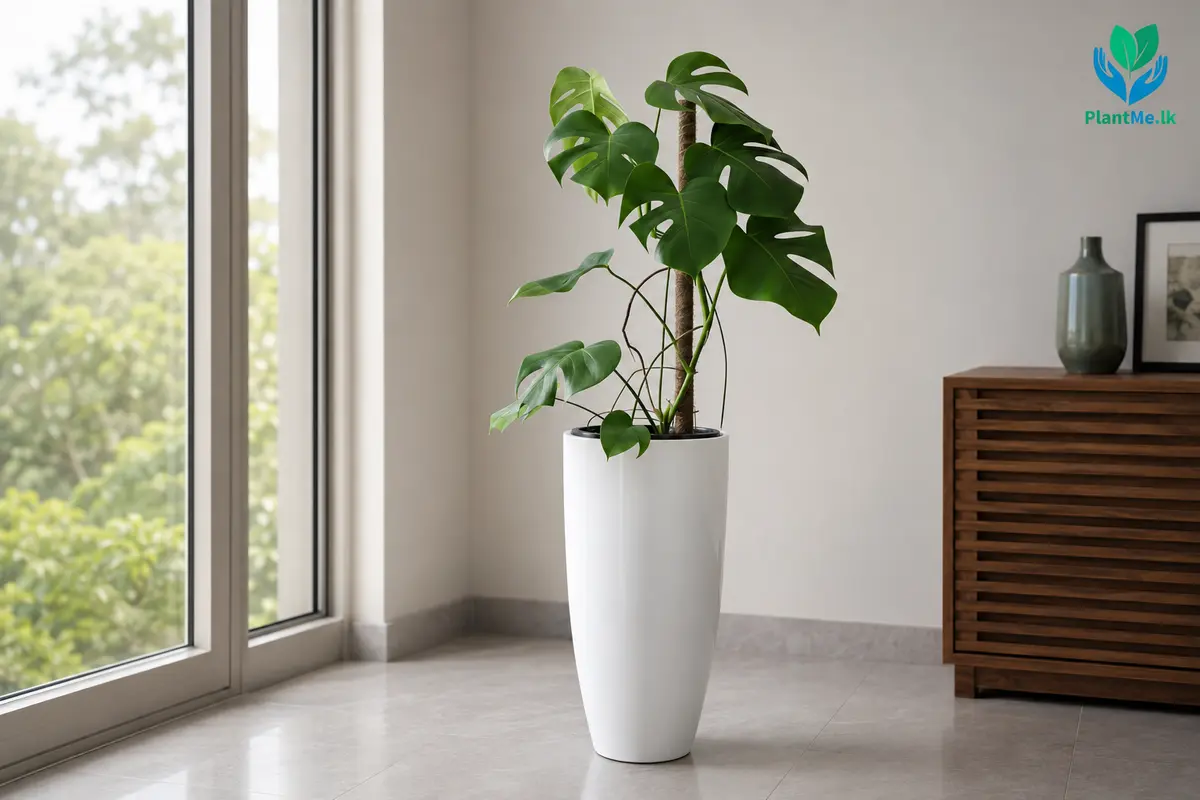 Monstera positioned near bright indirect window light