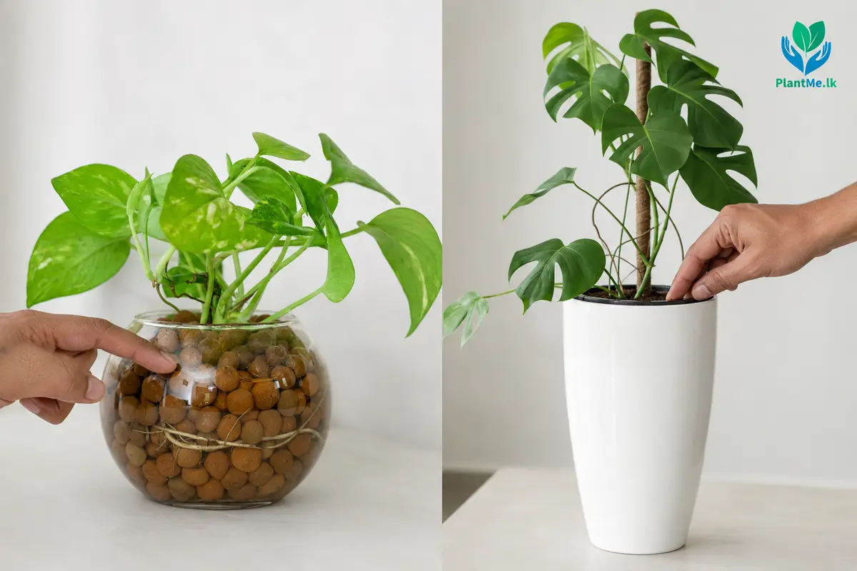Different watering approaches for LECA and soil-grown plants